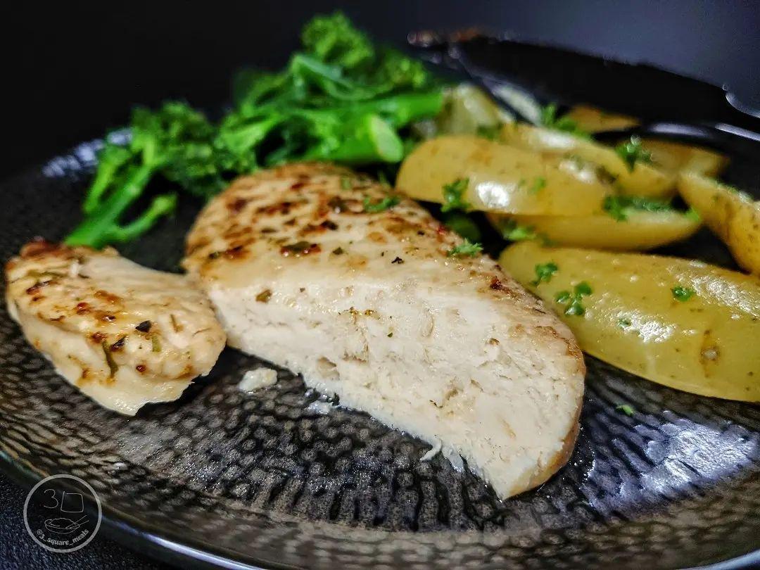 Herb-Roasted Plant-Based Chicken with Sides