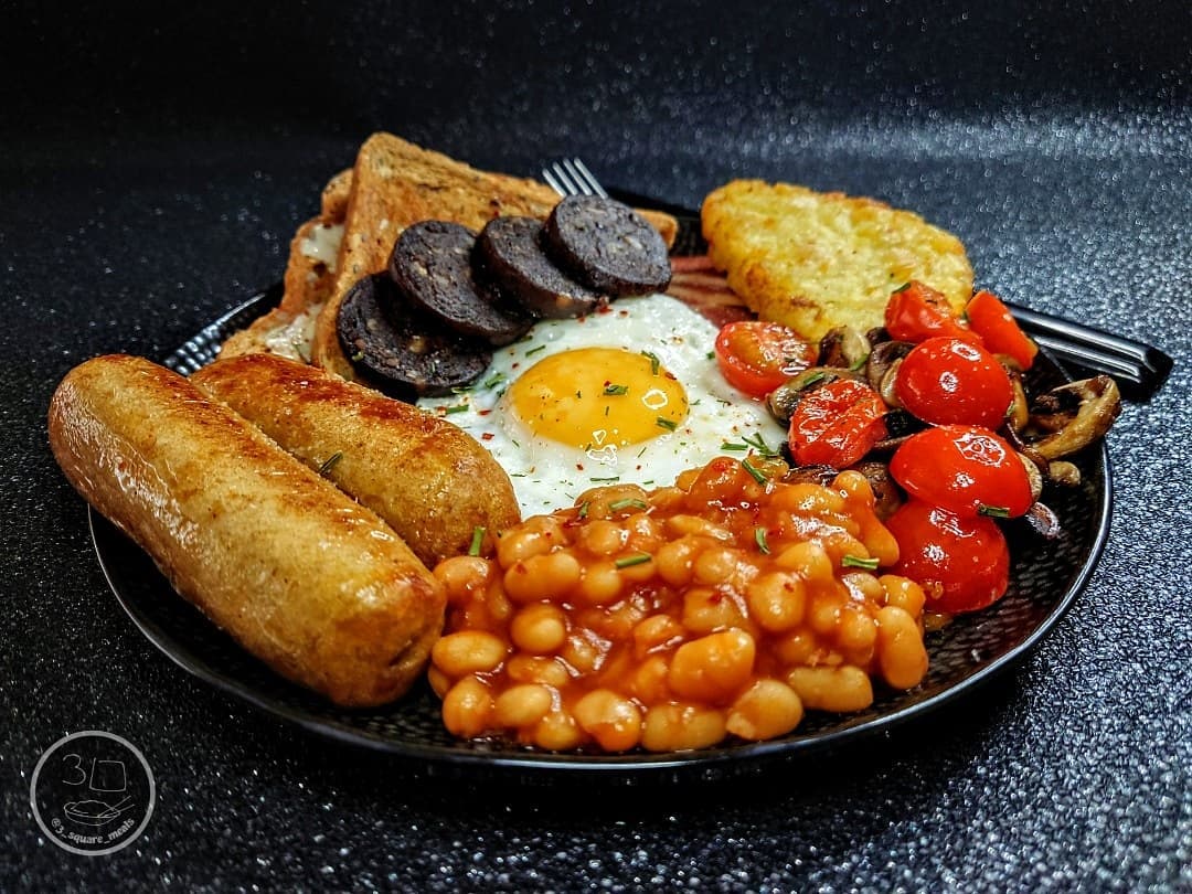 Hearty Vegetarian Breakfast Plate