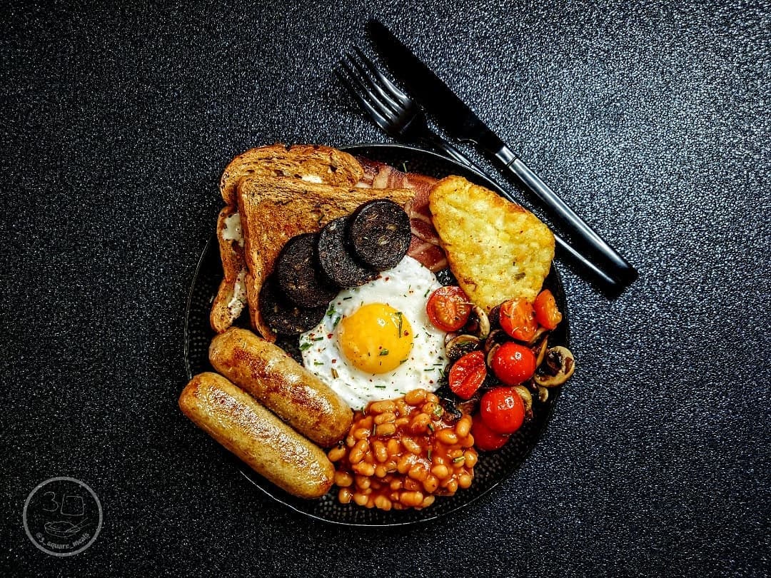 Hearty Vegetarian Breakfast Plate