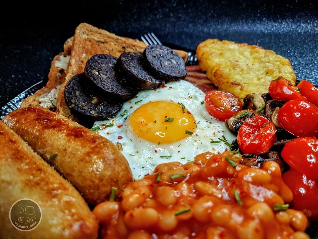 Hearty Vegetarian Breakfast Plate