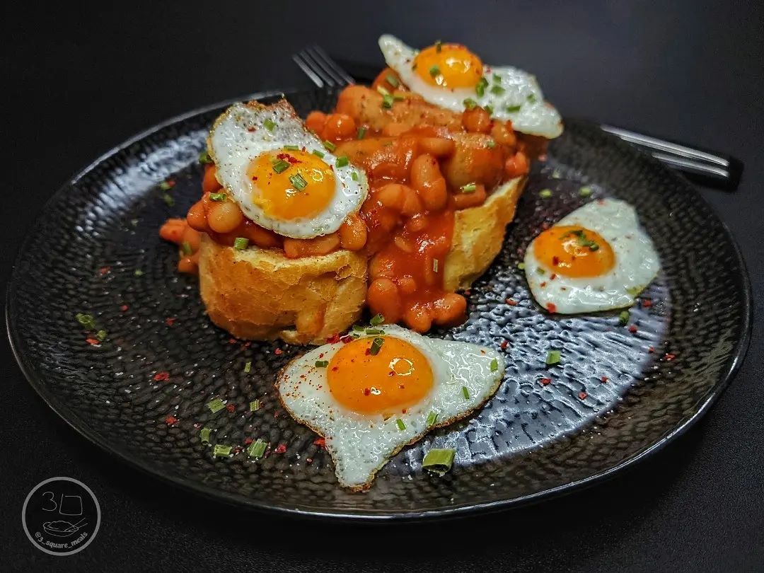 Sausage, Egg, and Beans on Toast