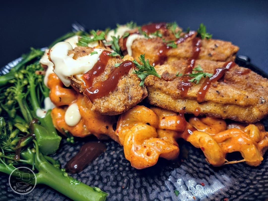 Spicy Vegetarian Pasta with Chik'n Tenders