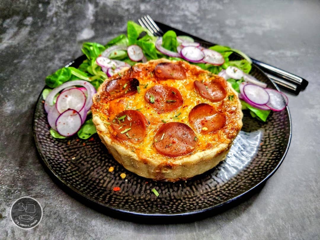 Warm Quiche with Salad