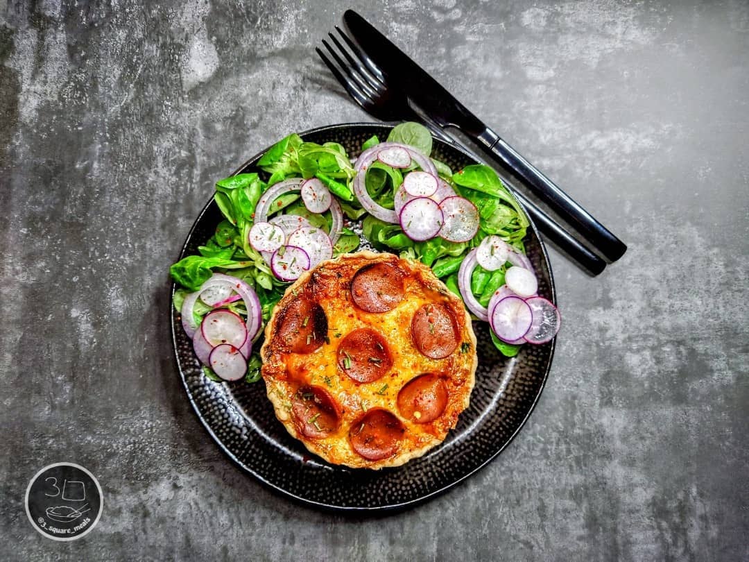 Warm Quiche with Salad