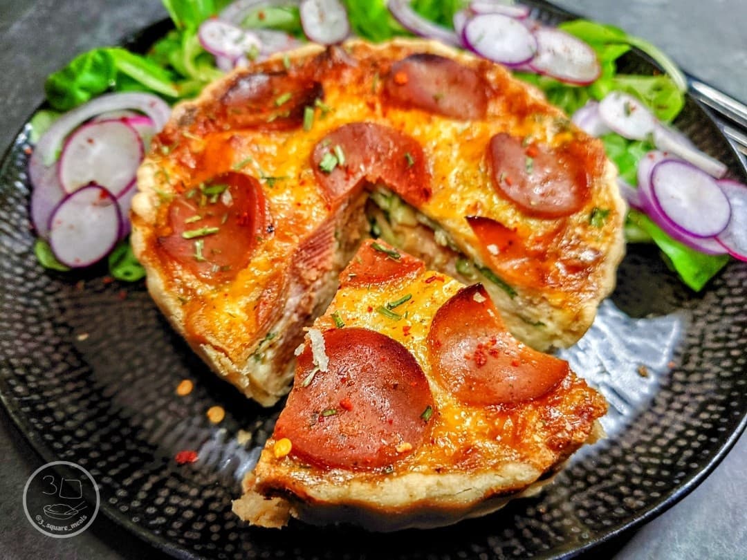 Warm Quiche with Salad