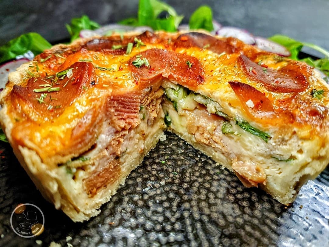 Warm Quiche with Salad