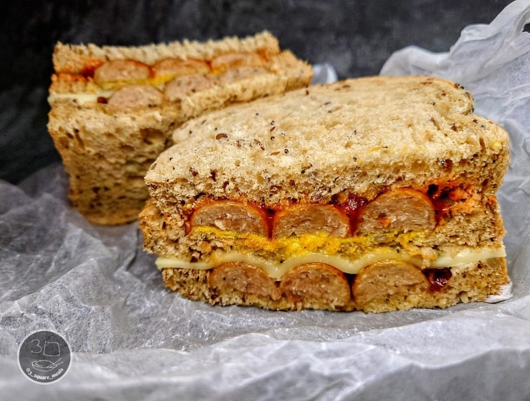Saucy Sausage Club Sandwich
