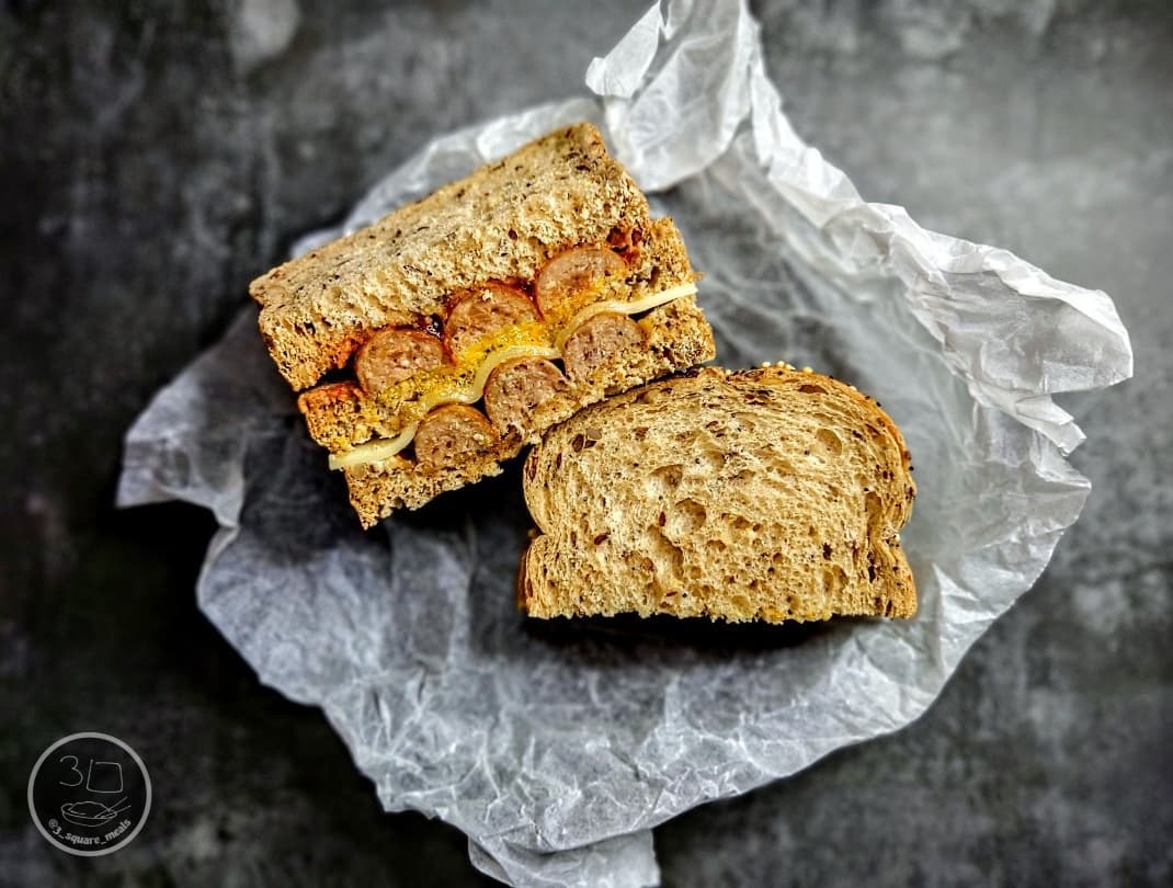 Saucy Sausage Club Sandwich