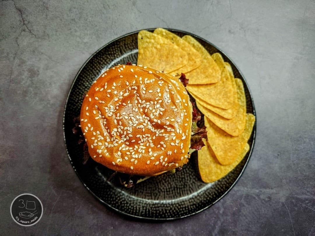 Nacho Cheese Chick'n Burger