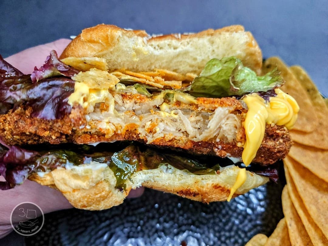 Nacho Cheese Chick'n Burger
