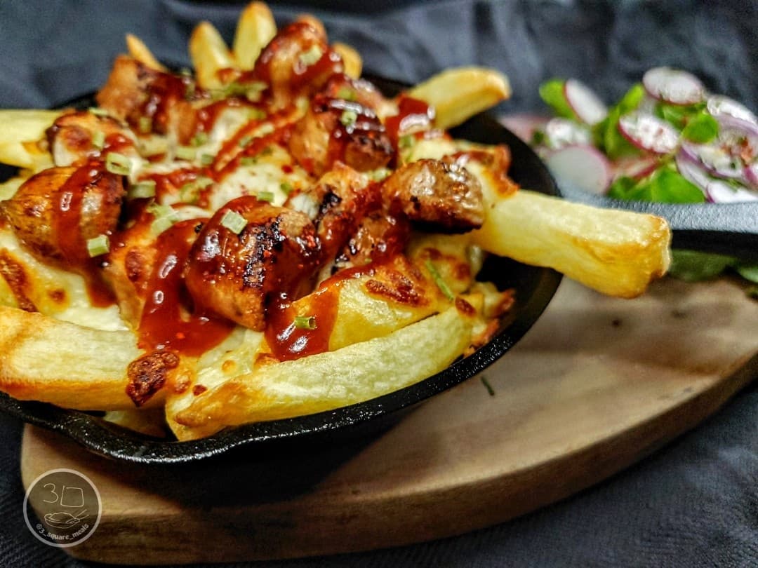 Cheesy Chips and Sausage