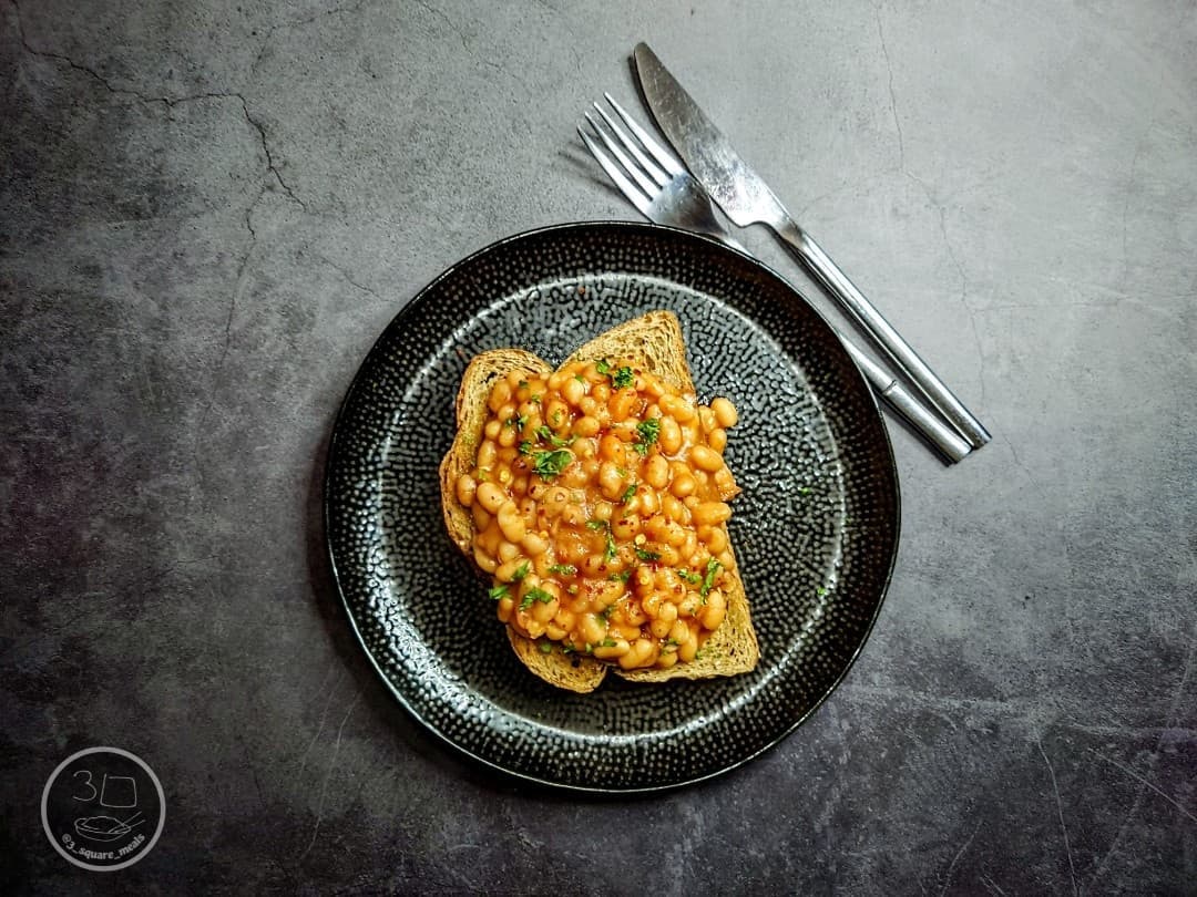 Simple Beans on Toast Breakfast