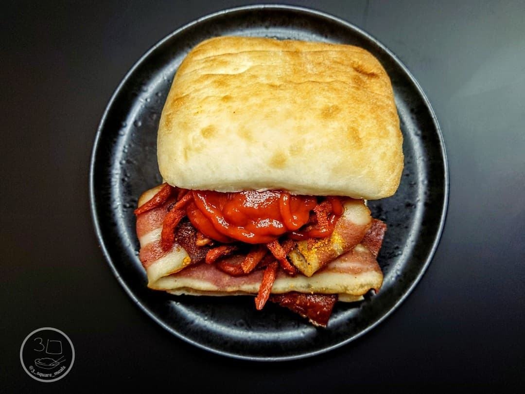 Veggie Bacon Sandwich Butty