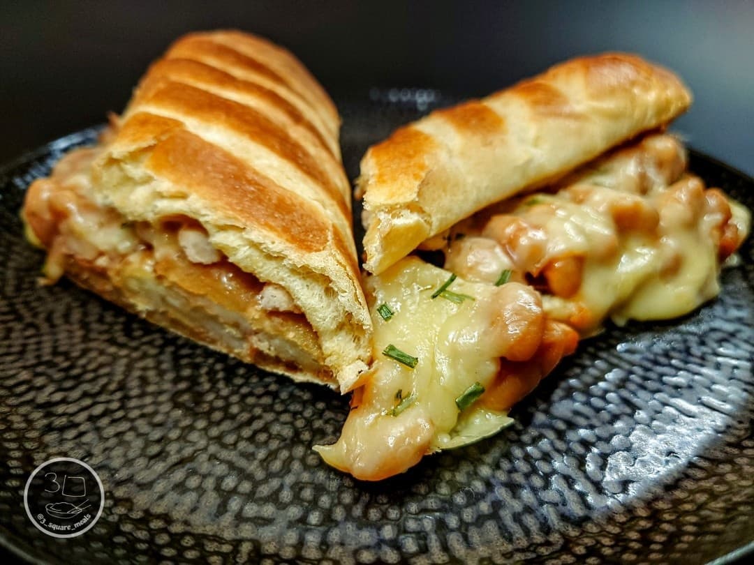Crispy Potato and Cheesy Bean Melt