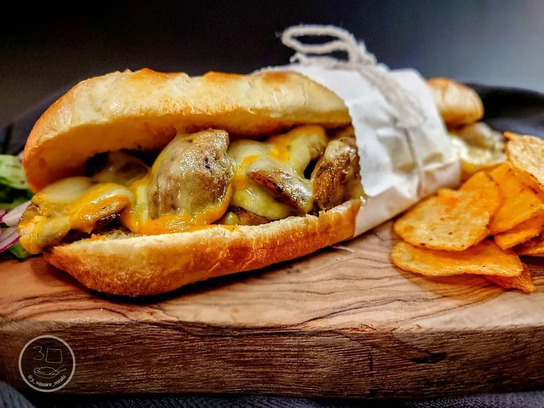 Sausage Cheese and Mustard Deli Baguette