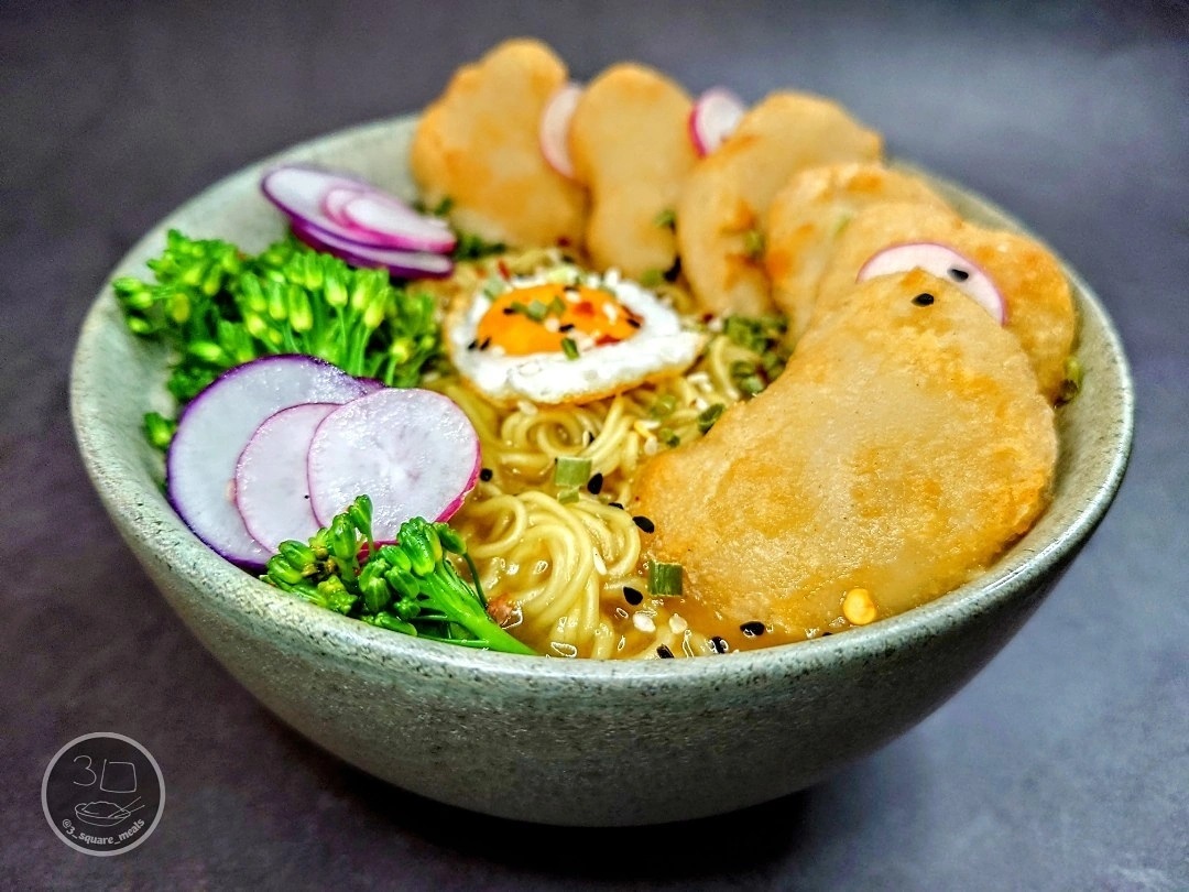Air-Fried Quorn Nuggets with Ramen Bowl