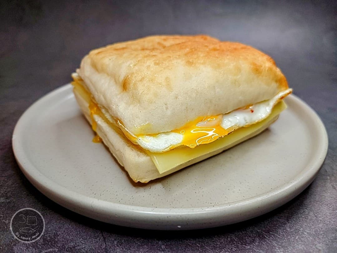 Square Egg Sandwich for Breakfast