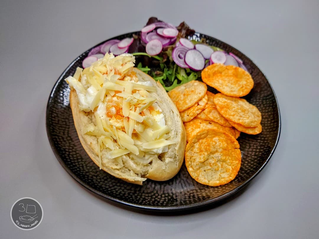 Simple Egg Mayonnaise Baguette Sandwich
