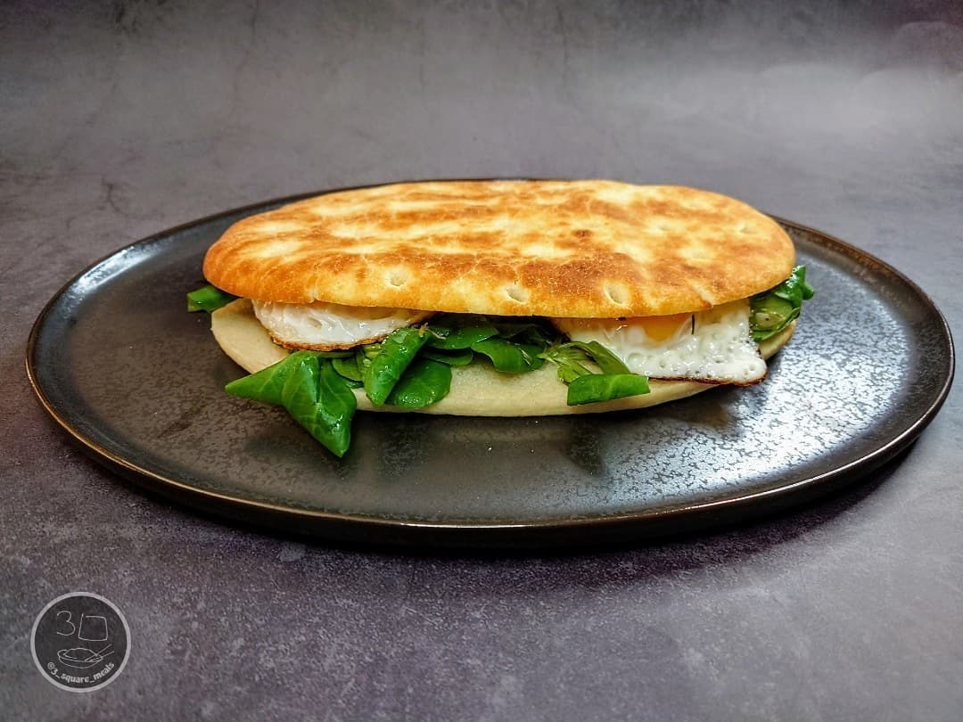 Fried Egg Focaccia Breakfast
