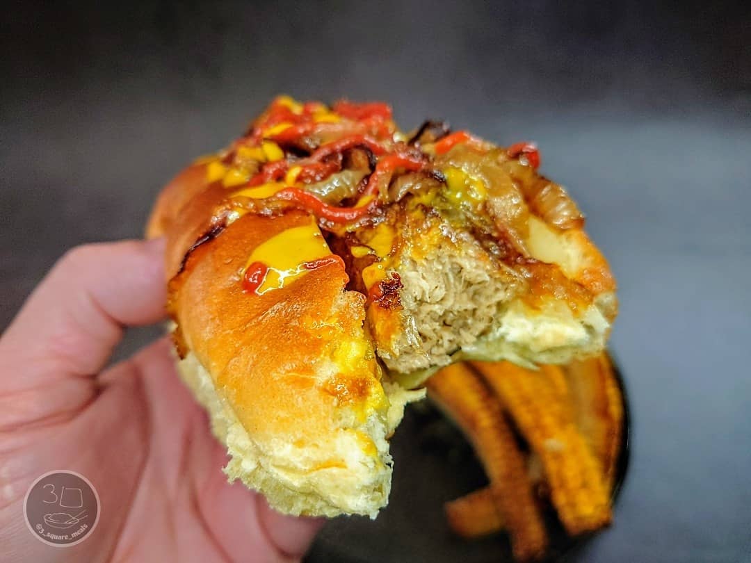 Vegetarian Hotdog with Roasted Corn Ribs