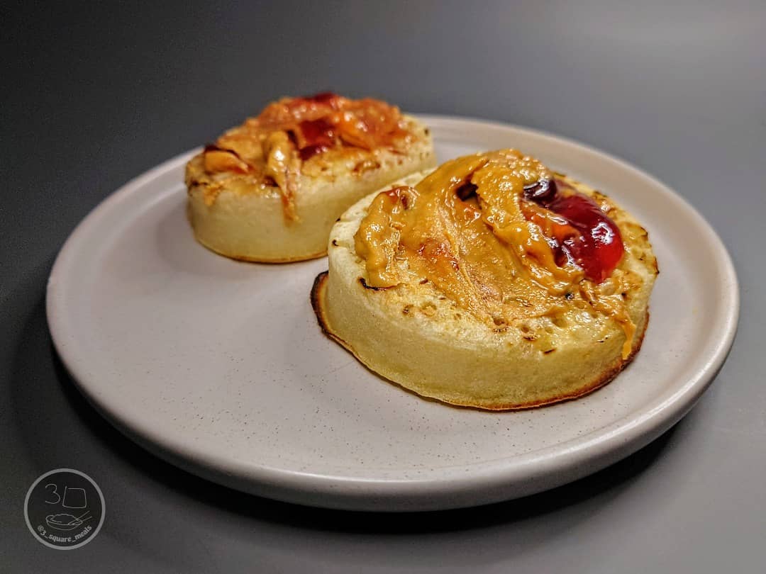 Peanut Butter and Jelly Crumpets