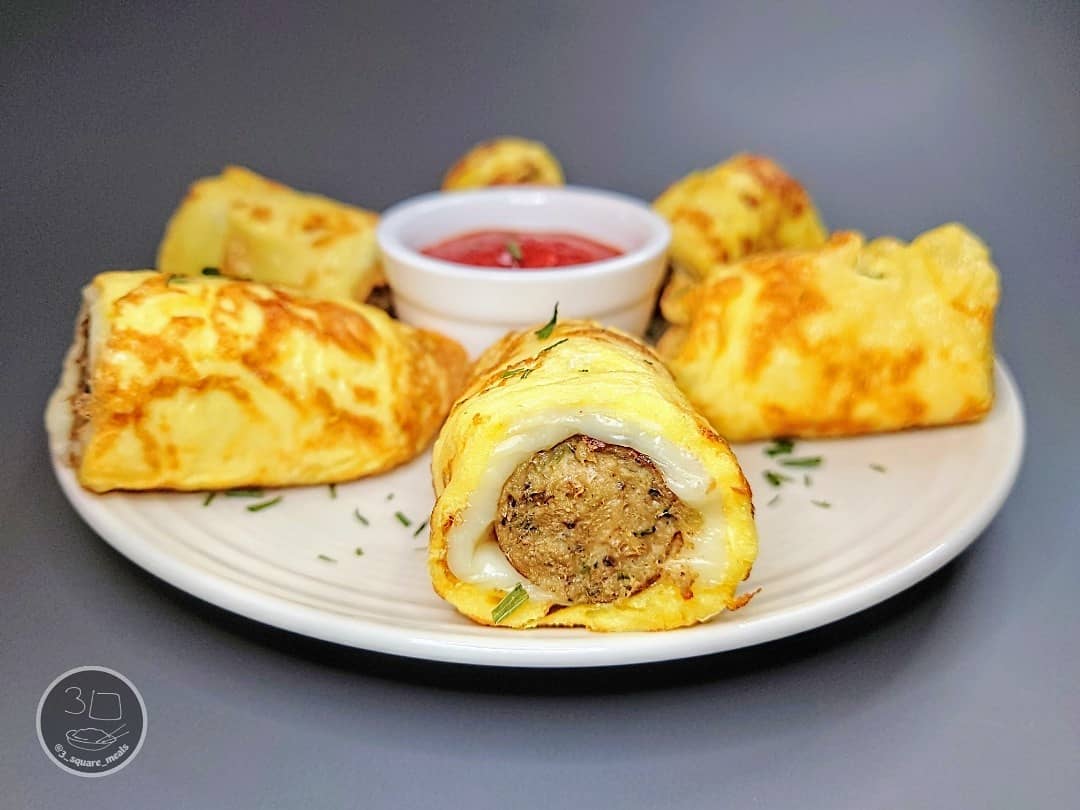 Vegetarian Omelette Sausage Rolls