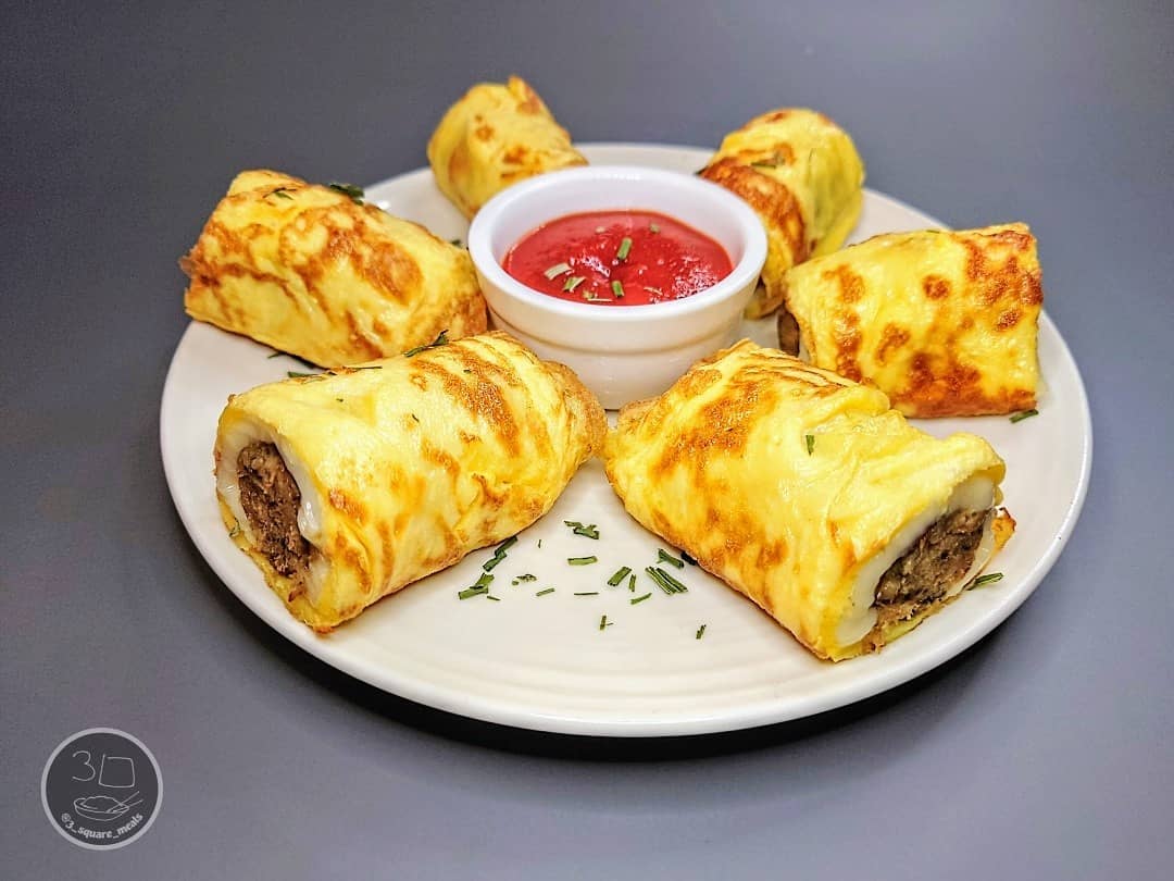 Vegetarian Omelette Sausage Rolls