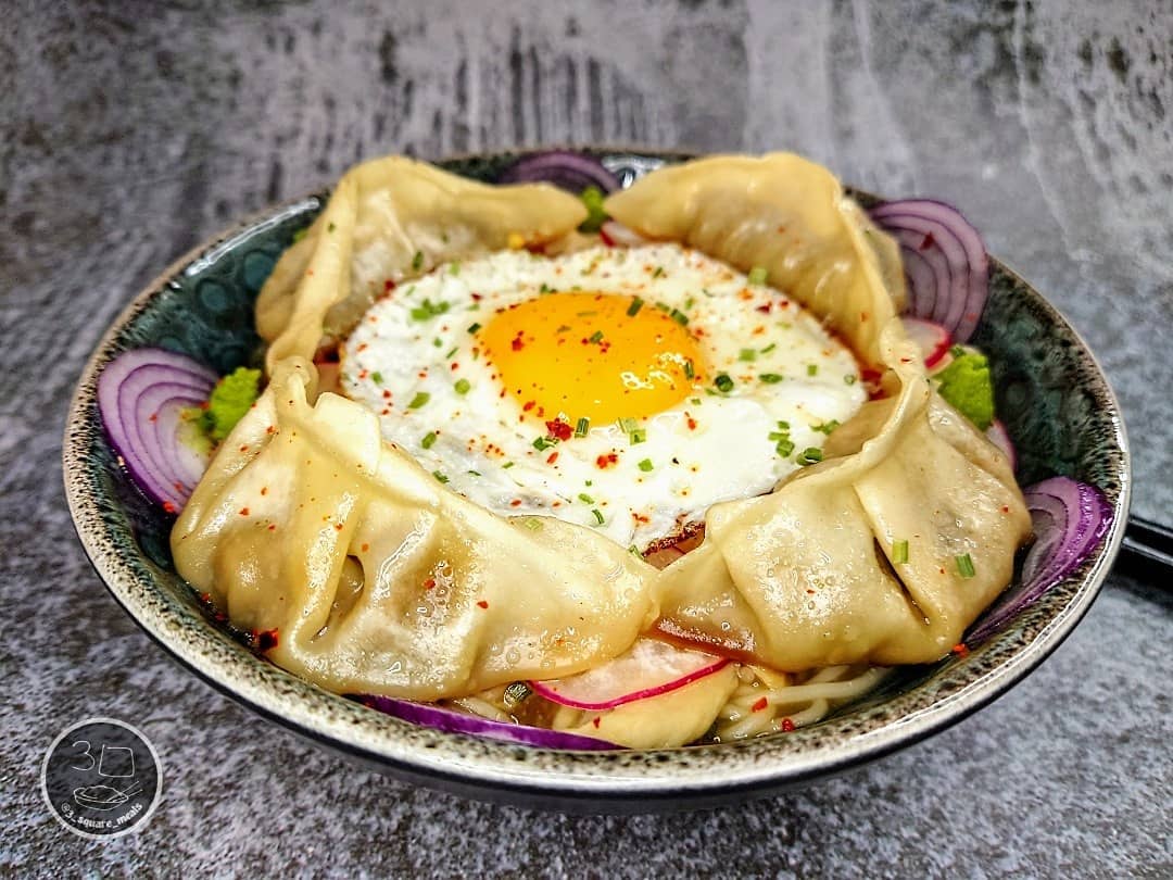 Vegan Teriyaki Gyoza with Ramen Noodles