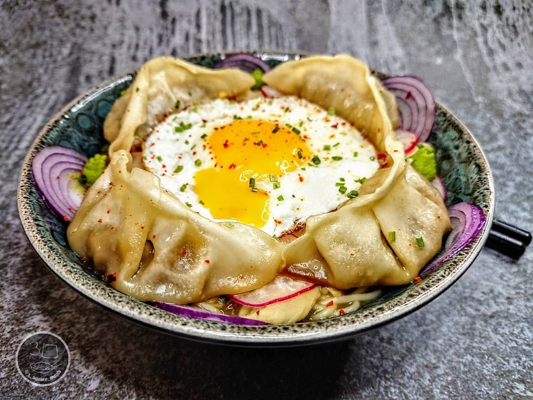 Vegan Teriyaki Gyoza with Ramen Noodles