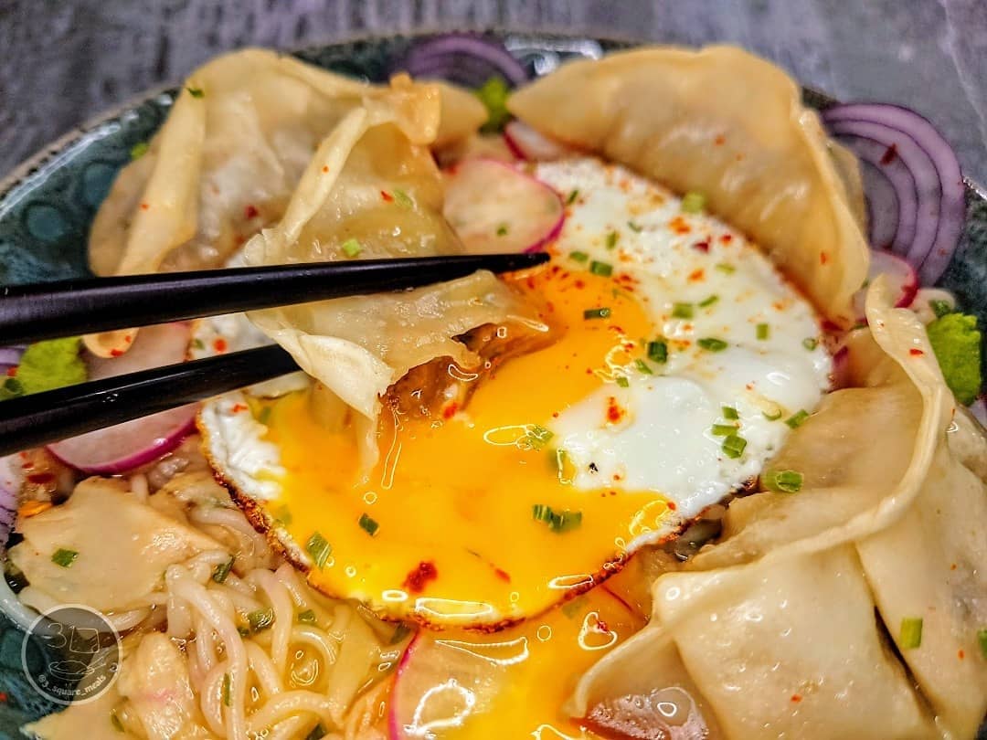 Vegan Teriyaki Gyoza with Ramen Noodles