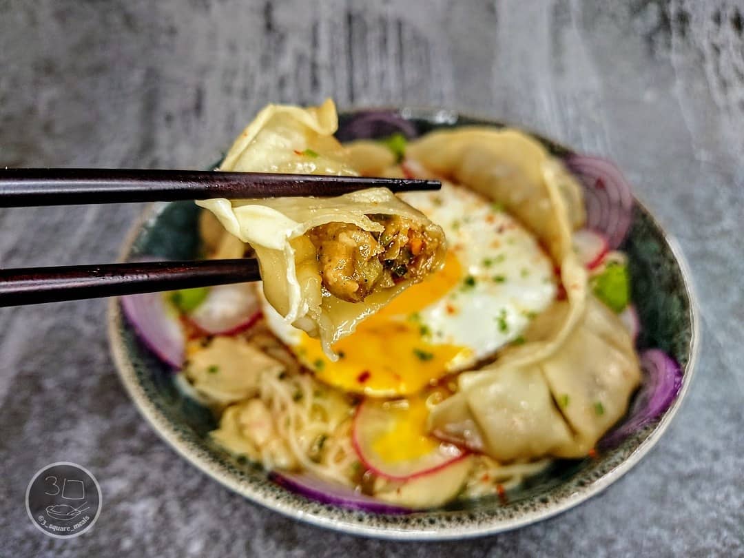 Vegan Teriyaki Gyoza with Ramen Noodles