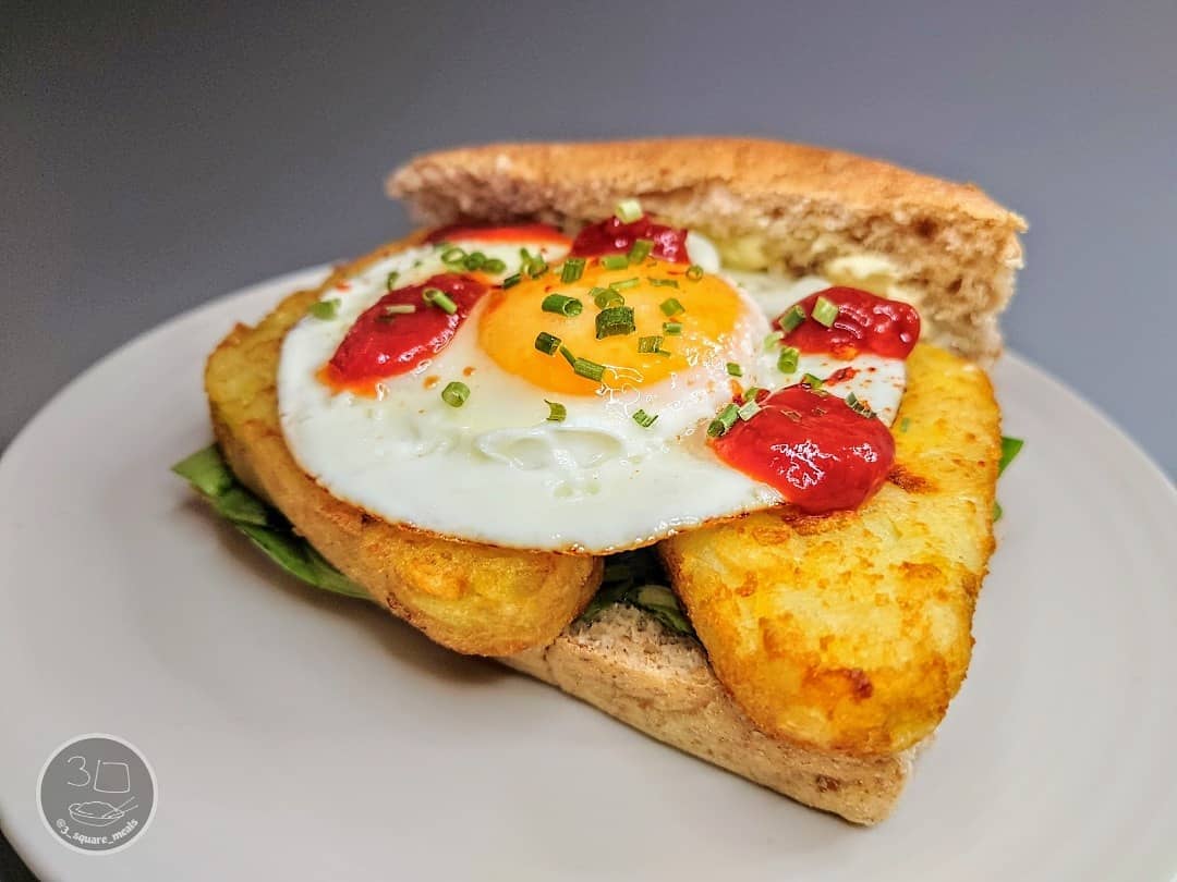 Hash Brown and Egg Butty