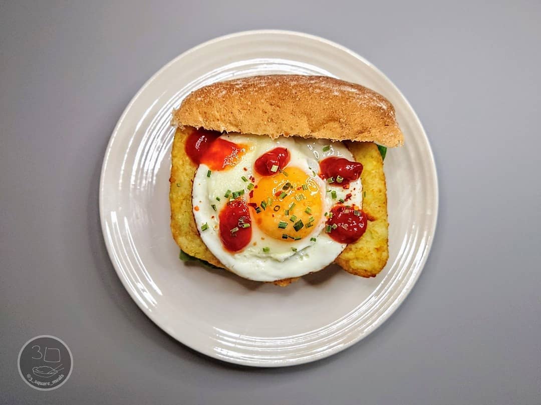 Hash Brown and Egg Butty