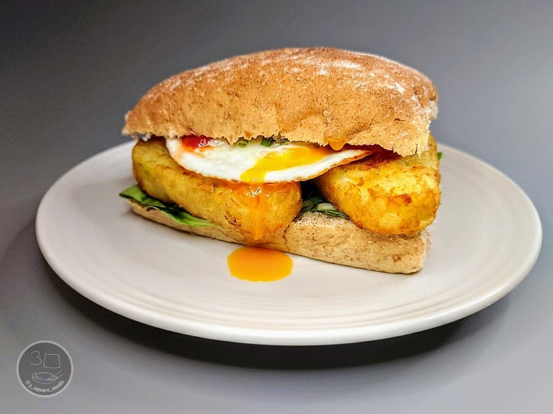Hash Brown and Egg Butty