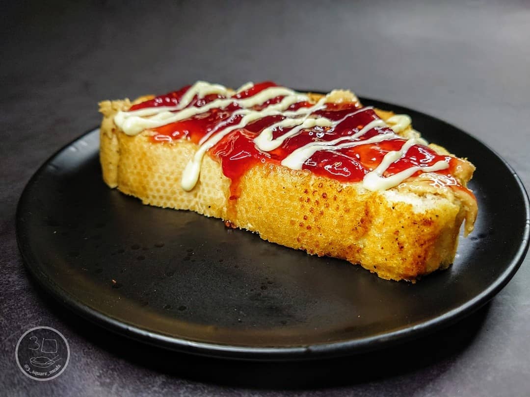 Peanut Butter and Jelly Toast with White Chocolate