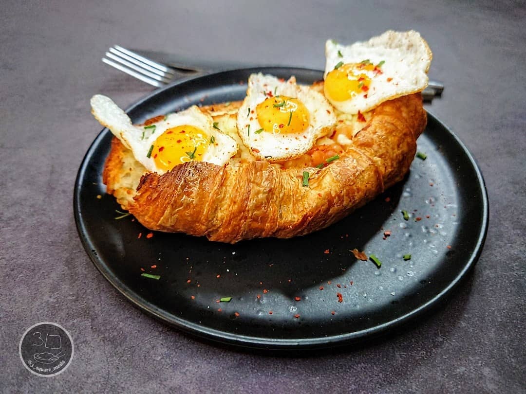 Croissant Boat Breakfast Dish