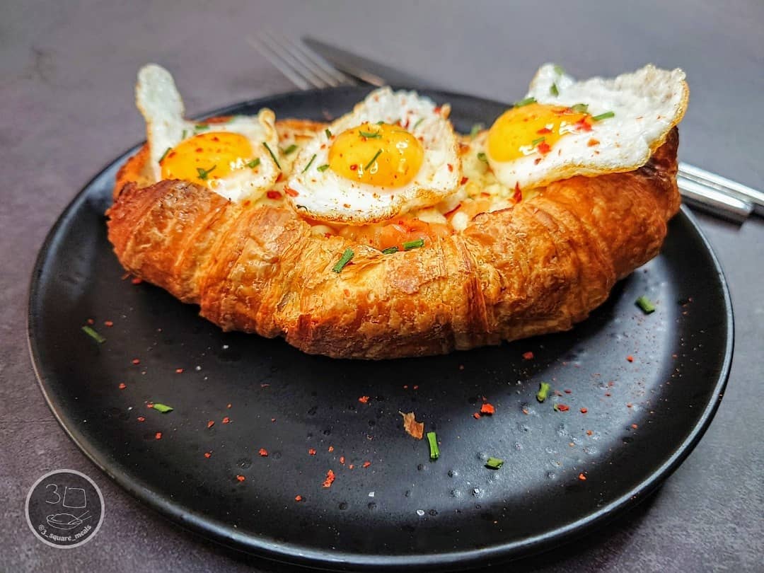 Croissant Boat Breakfast Dish