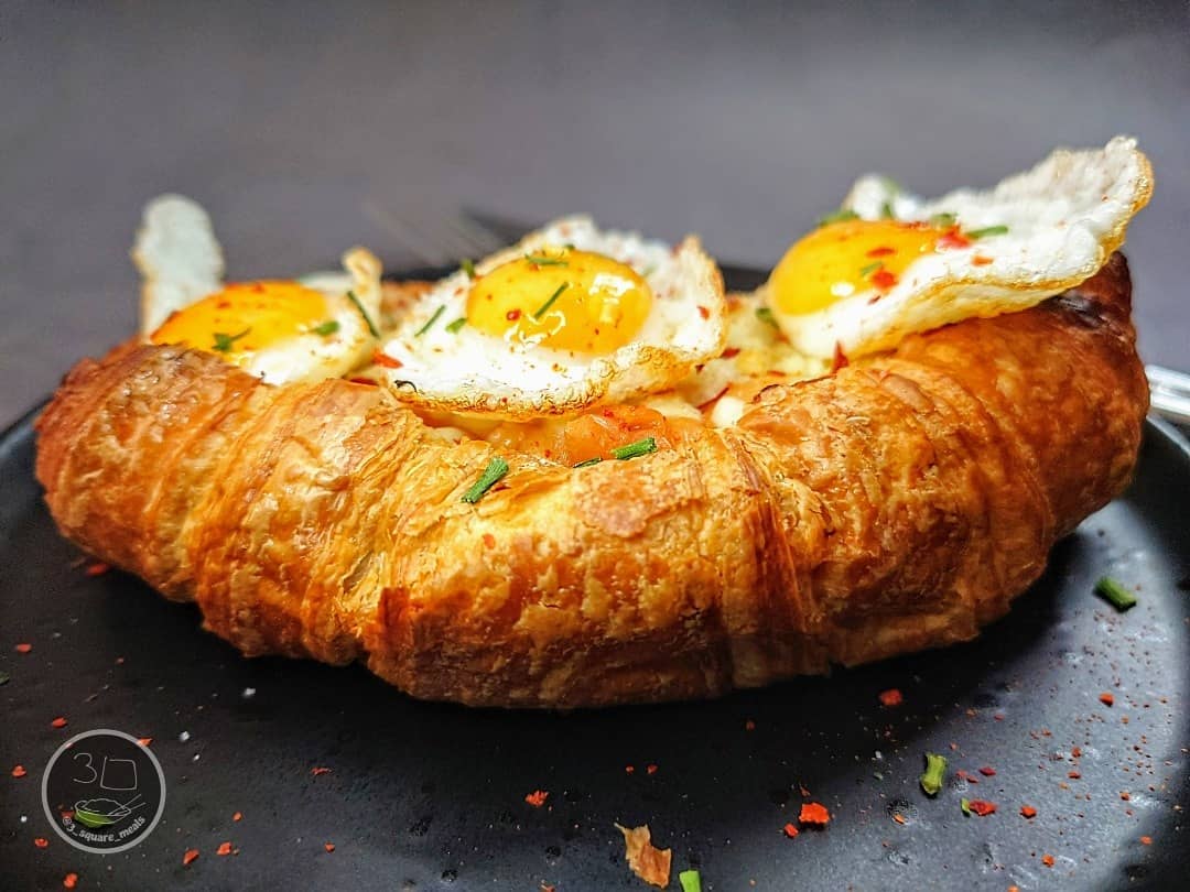 Croissant Boat Breakfast Dish