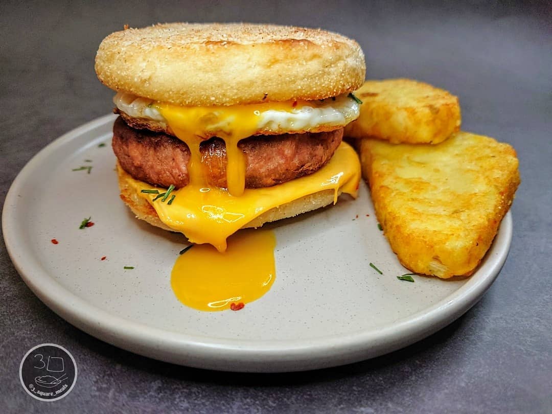 Vegetarian Sausage and Egg Mcmuffin Fakeaway