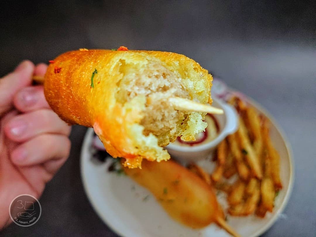 Homemade Meat-Free Corn Dogs with Fries