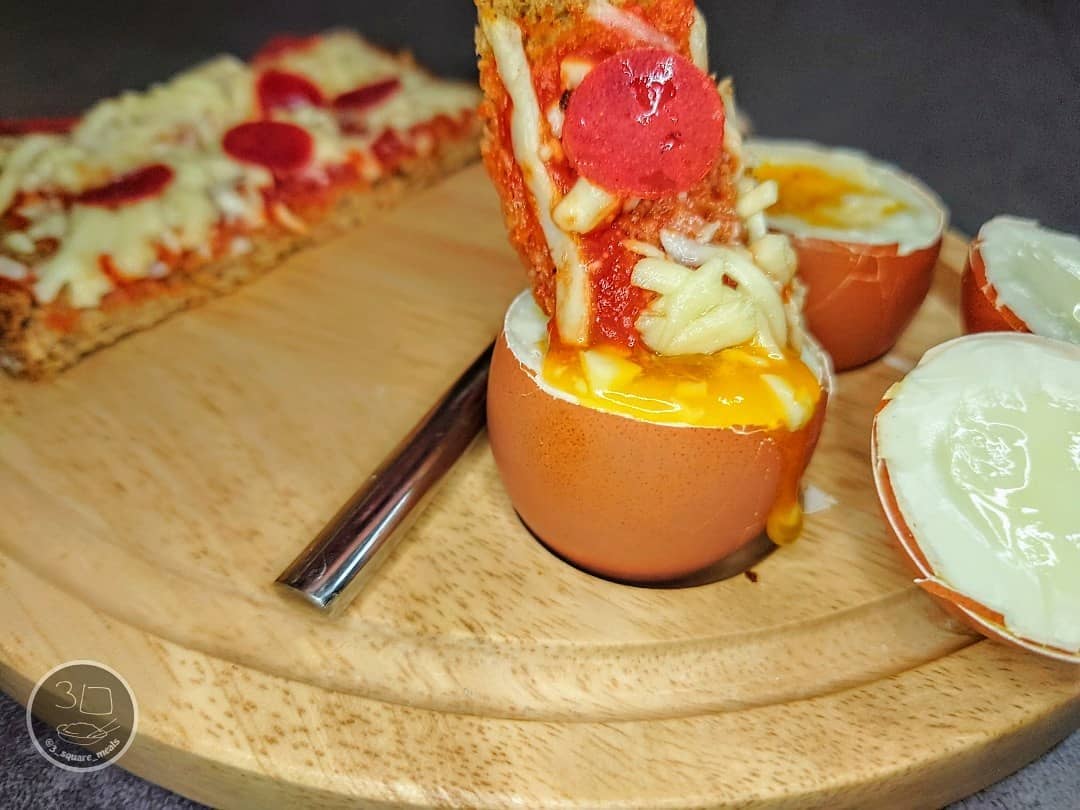 Dippy Eggs with Pizza Toast Soldiers