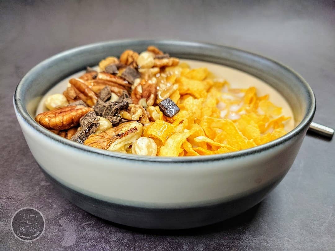 Simple Loaded Cornflakes Breakfast Bowl