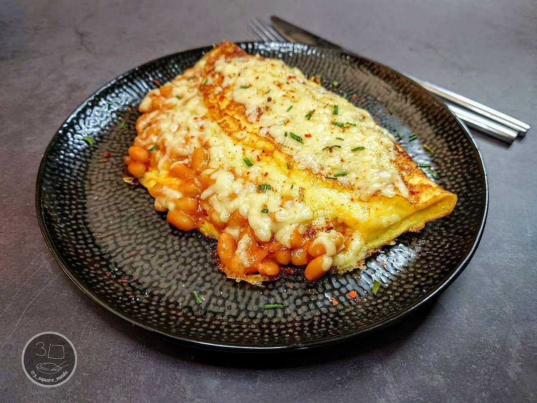 Cheese and Beans Omelette