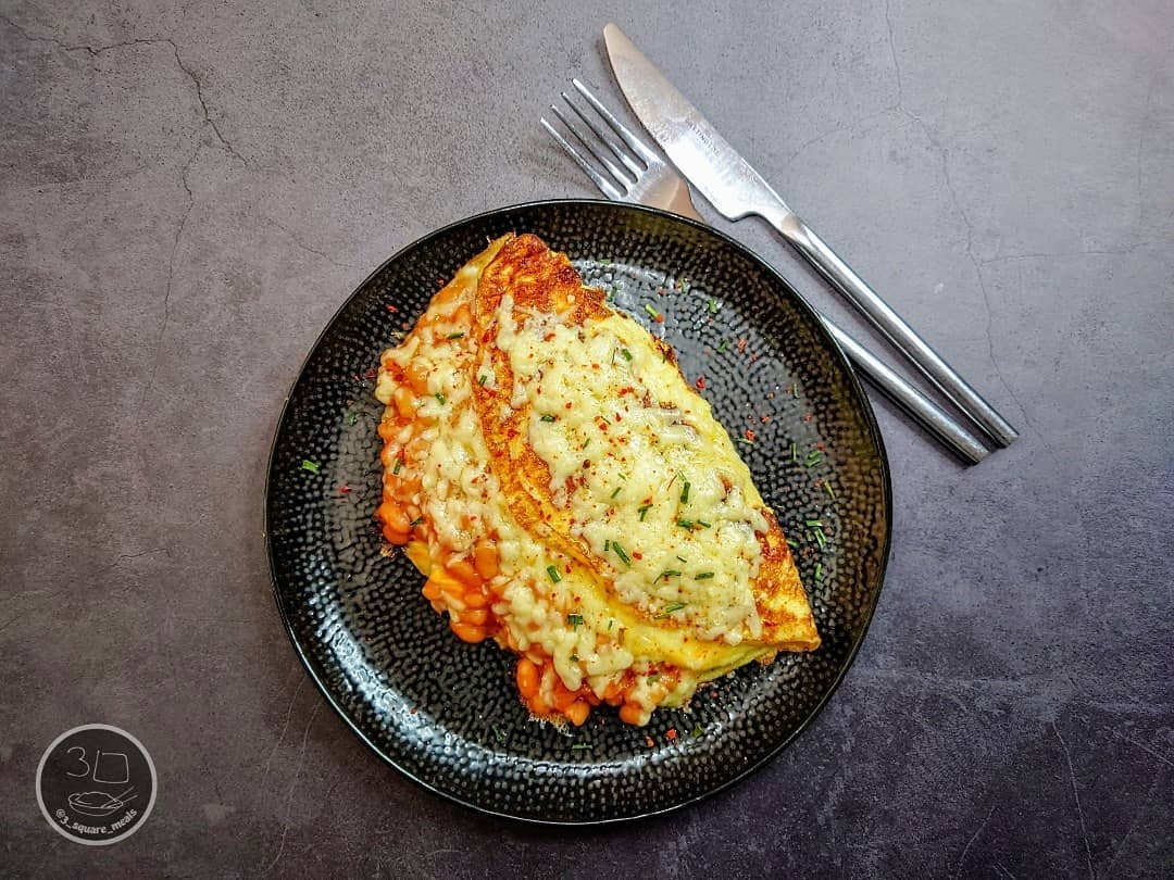 Cheese and Beans Omelette