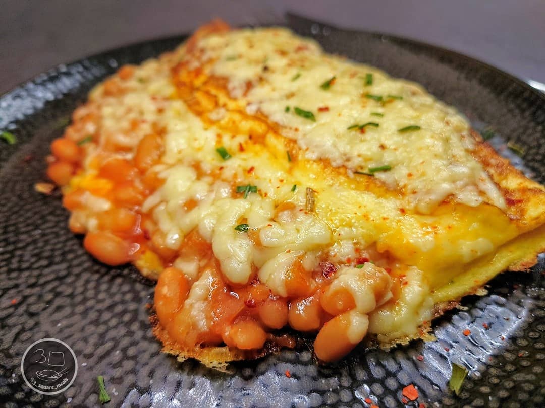 Cheese and Beans Omelette