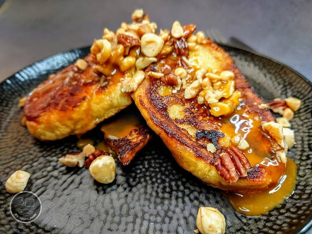 Brioche French Toast with Nutty Topping