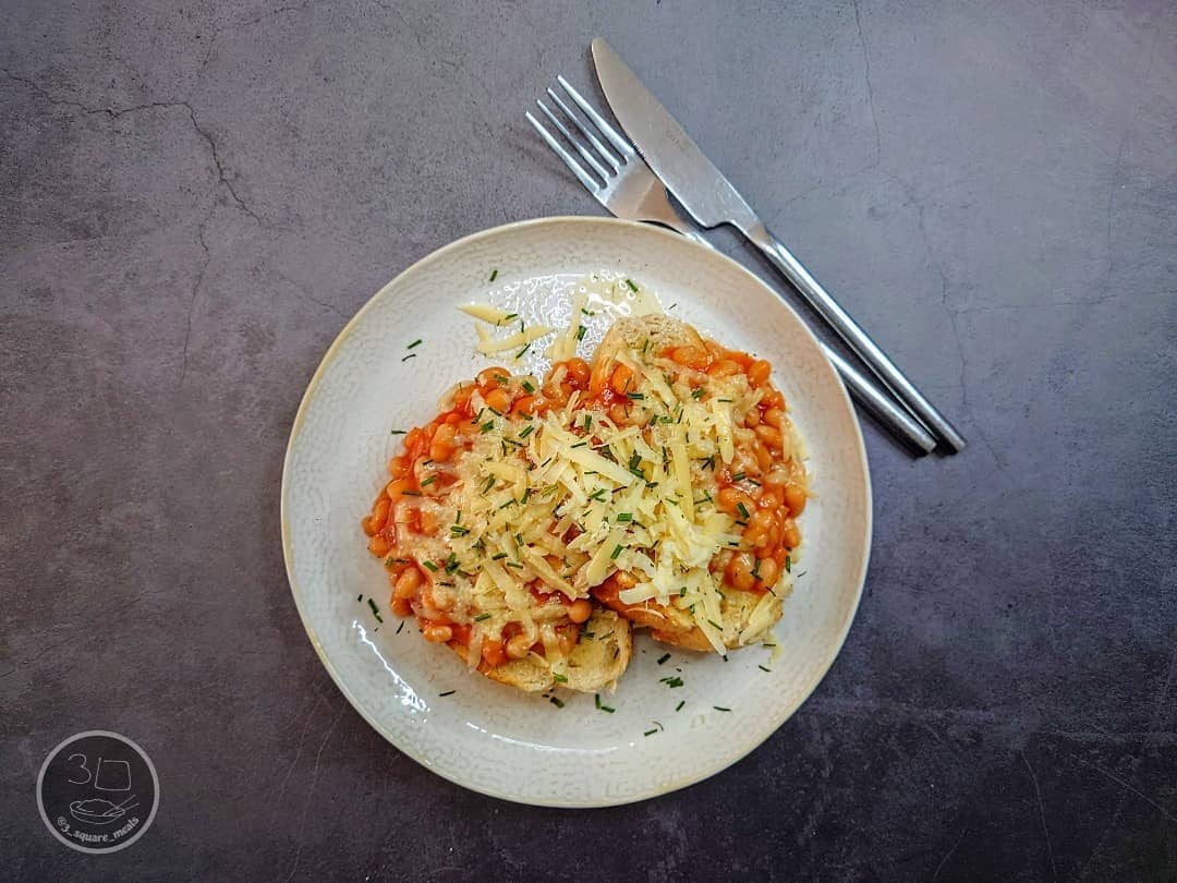 Cheesy Beans on Tiger Toast