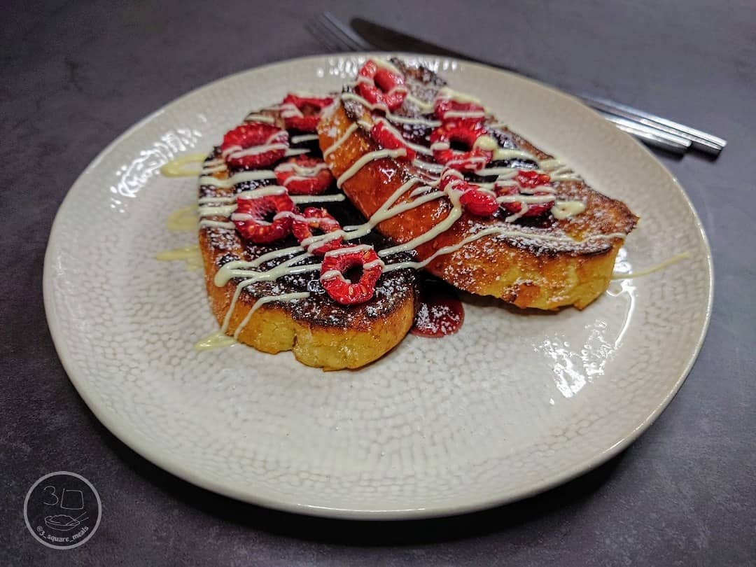 Raspberry White Chocolate French Toast