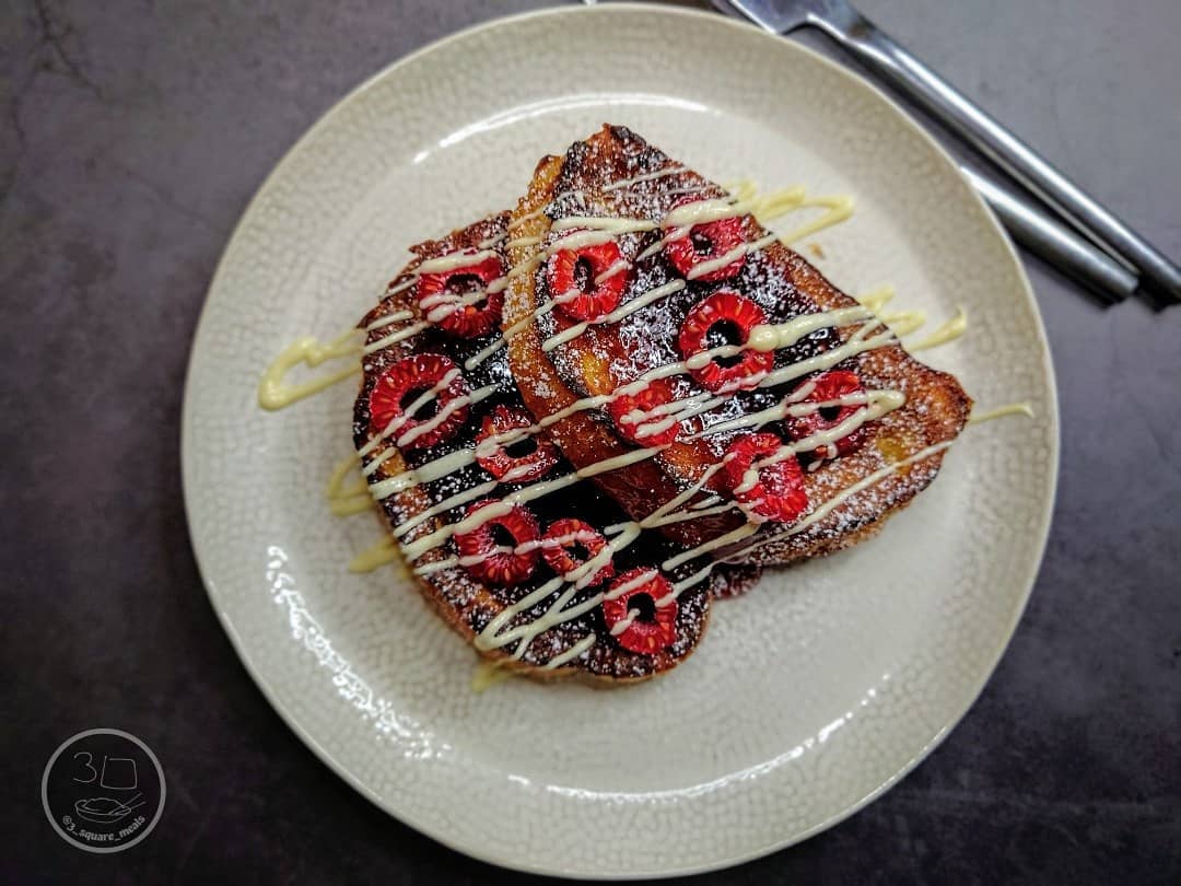 Raspberry White Chocolate French Toast