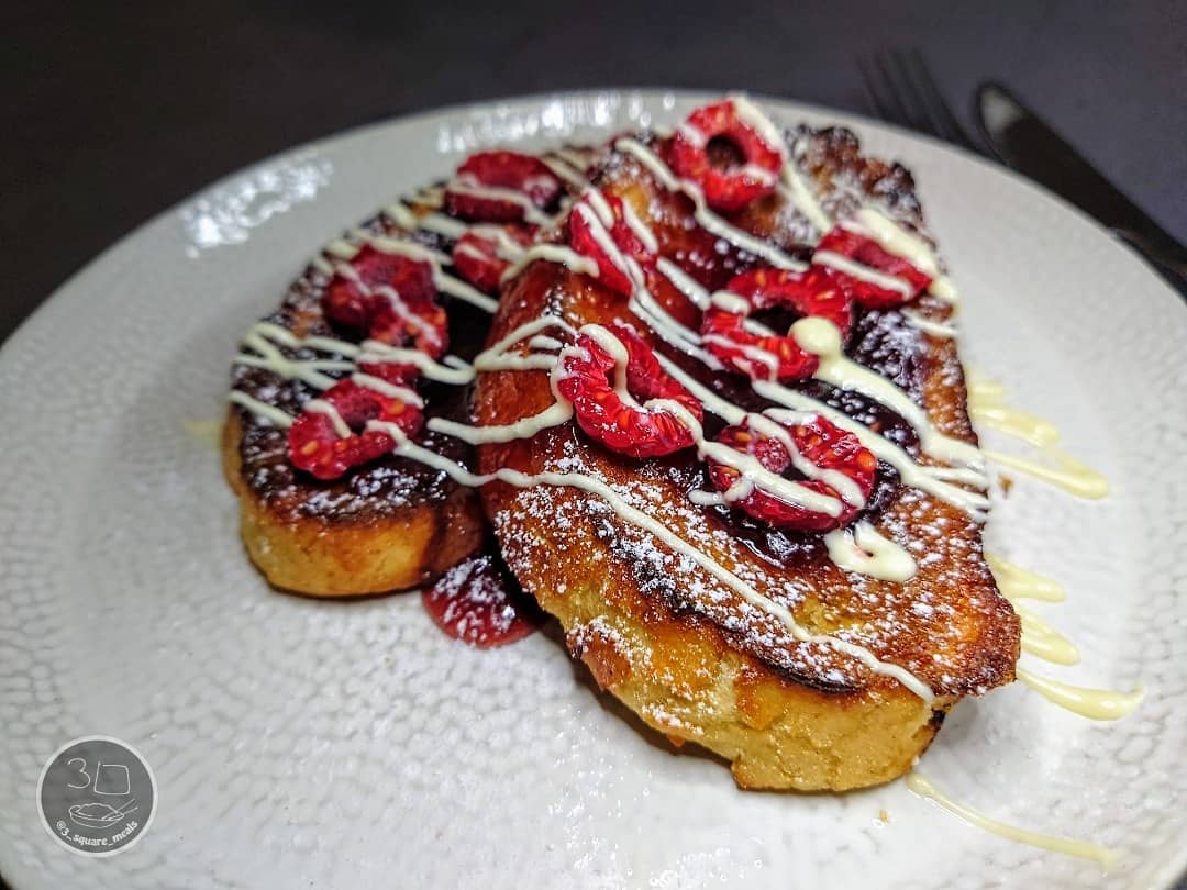 Raspberry White Chocolate French Toast